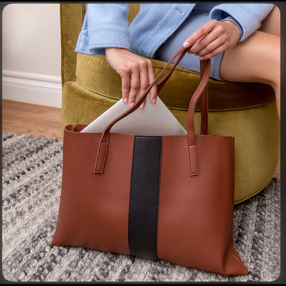 Vince Camuto Accessories - NIB! Vince Camuto Vegan Leather Two-tone Luck Tote